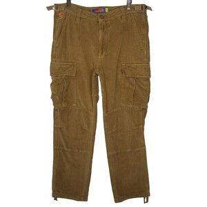 Empyre Men's Skate Corduroy Cargo Pants Size 32 Tan Brown